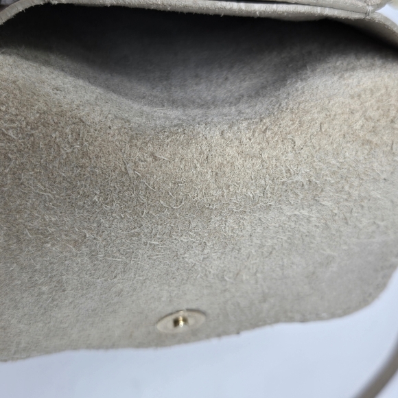 ISADORA LEATHER SMALL CROSSBODY PURSE MINI BAG TRAVEL TAUPE TAN WOMEN ITALY - Picture 10 of 14